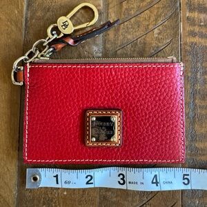 Dooney & Bourke Red Leather Keychain Wallet NWOT